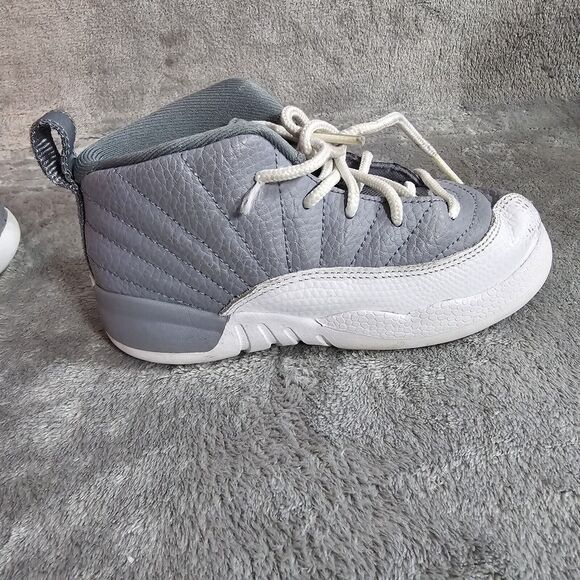 Nike Air Jordan 12 Retro TD “Stealth” Lifestyle Sneakers Size 10C 850000-015 - Picture 8 of 12